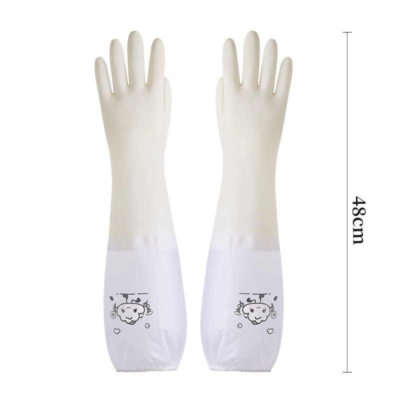 Household Gloves for Dishwashing - Special for Kitchen Cleaning, Waterproof, Multi-Purpose (Suitable for Washing Dishes, Laundry, etc.) - Made of PVC Rubber with Elastic Drawstring Cuff & Hanging Design