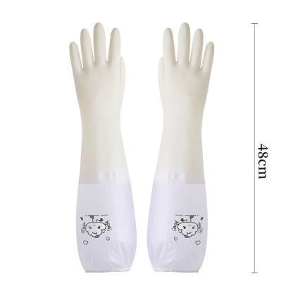 Household Gloves for Dishwashing - Special for Kitchen Cleaning, Waterproof, Multi-Purpose (Suitable for Washing Dishes, Laundry, etc.) - Made of PVC Rubber with Elastic Drawstring Cuff & Hanging Design