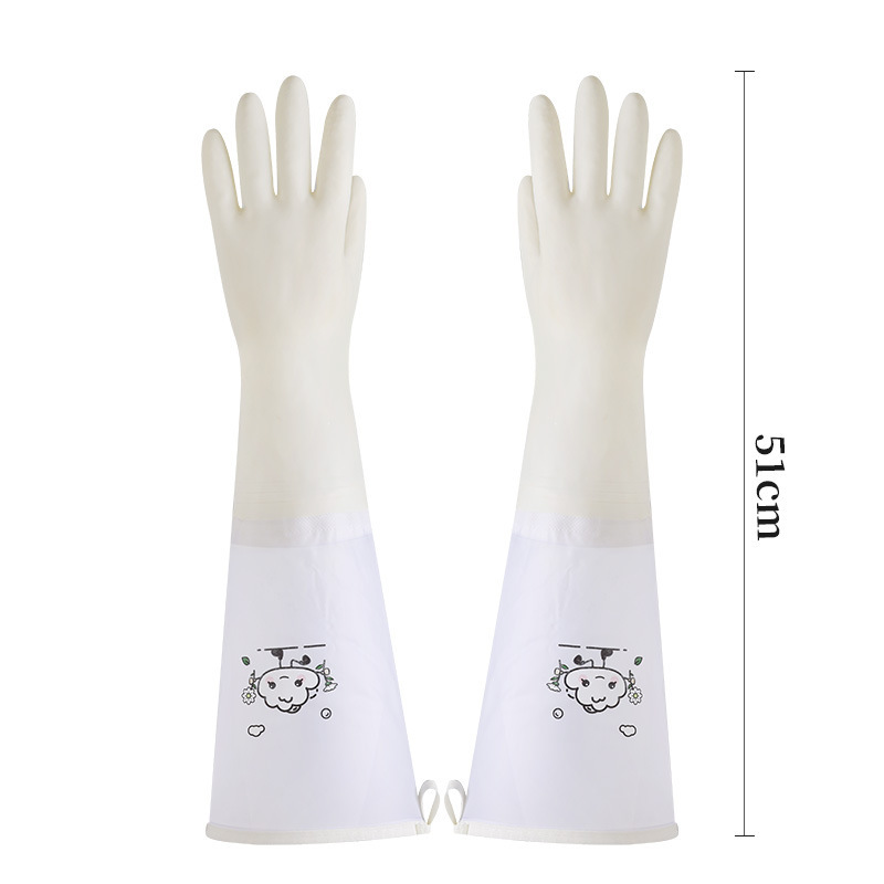 Household Gloves for Dishwashing - Special for Kitchen Cleaning, Waterproof, Multi-Purpose (Suitable for Washing Dishes, Laundry, etc.) - Made of PVC Rubber with Elastic Drawstring Cuff & Hanging Design