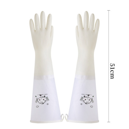 Household Gloves for Dishwashing - Special for Kitchen Cleaning, Waterproof, Multi-Purpose (Suitable for Washing Dishes, Laundry, etc.) - Made of PVC Rubber with Elastic Drawstring Cuff & Hanging Design