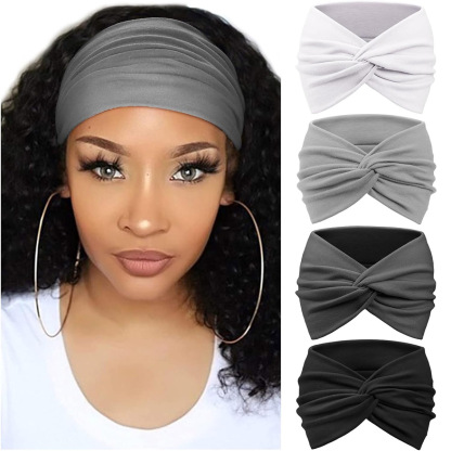 Bohemian Yoga Sports Hair Bands Women's Wide Edge Cotton Stretch Hair Bands Running Hair Bands Hair Accessories Headpieces