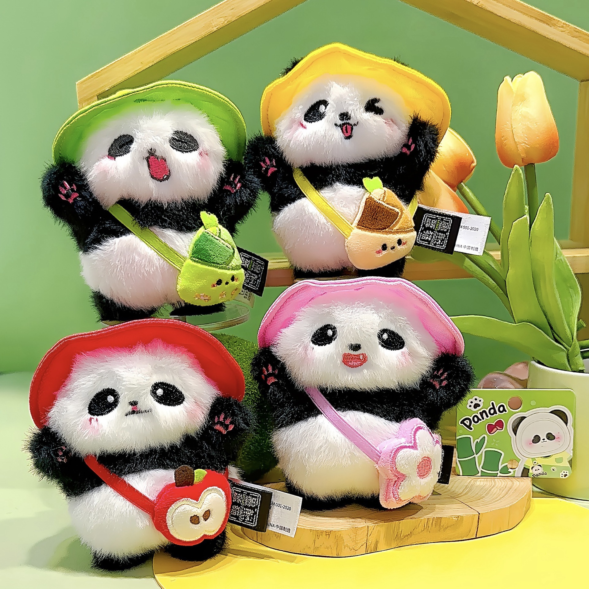 Cute Panda Plush Charm - Backpack Keychain, Travel Bag Decoration Plush Pendant