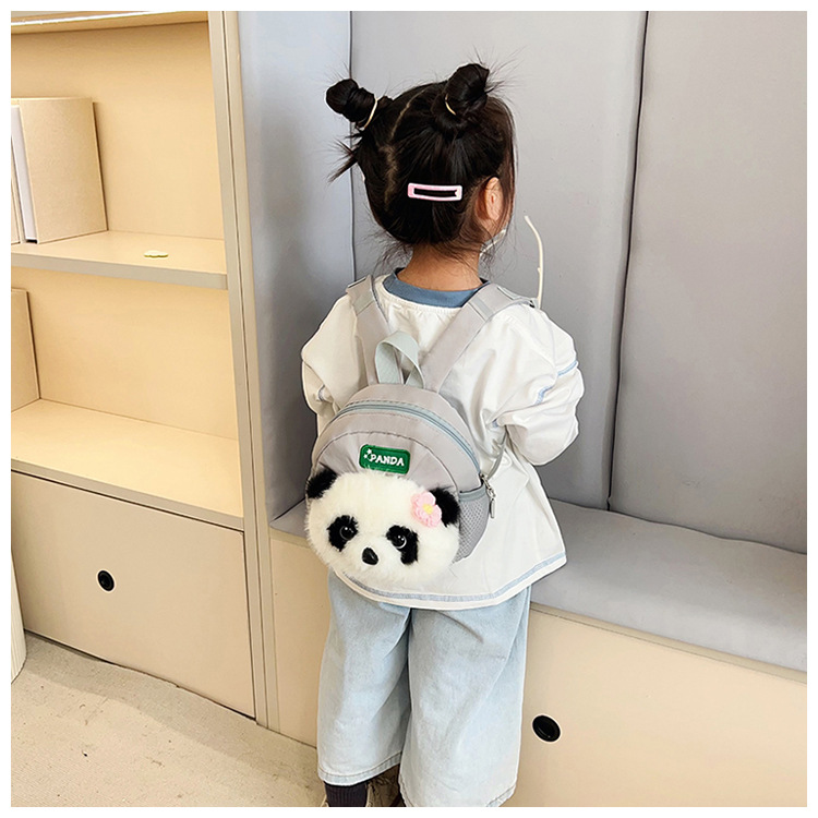 New Style Panda Plush Cartoon Backpack - Adorable Cute Girls' Bag