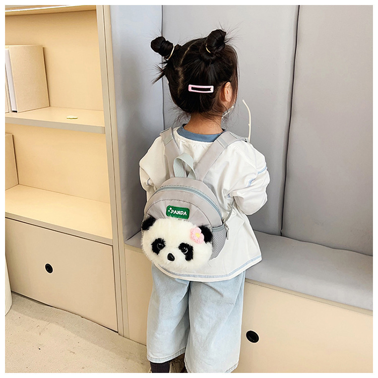 New Style Panda Plush Cartoon Backpack - Adorable Cute Girls' Bag