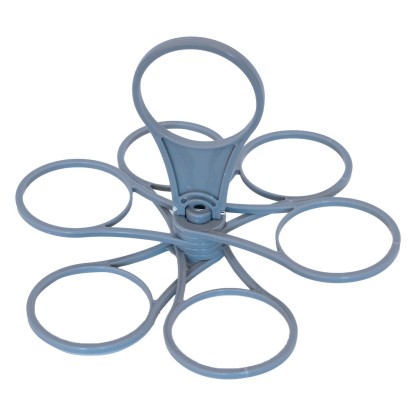 Collapsible & Rotatable Portable Party Cup Rack – Plastic Handheld Cup Holder for 6 Cups, Creative Cup Carrier