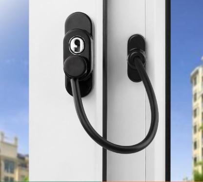 Window Snap Latch Latch Casement Window Limiter Sliding Door Lock Aluminum Alloy Protection Anti-theft Children's Door and Window Safety Lock