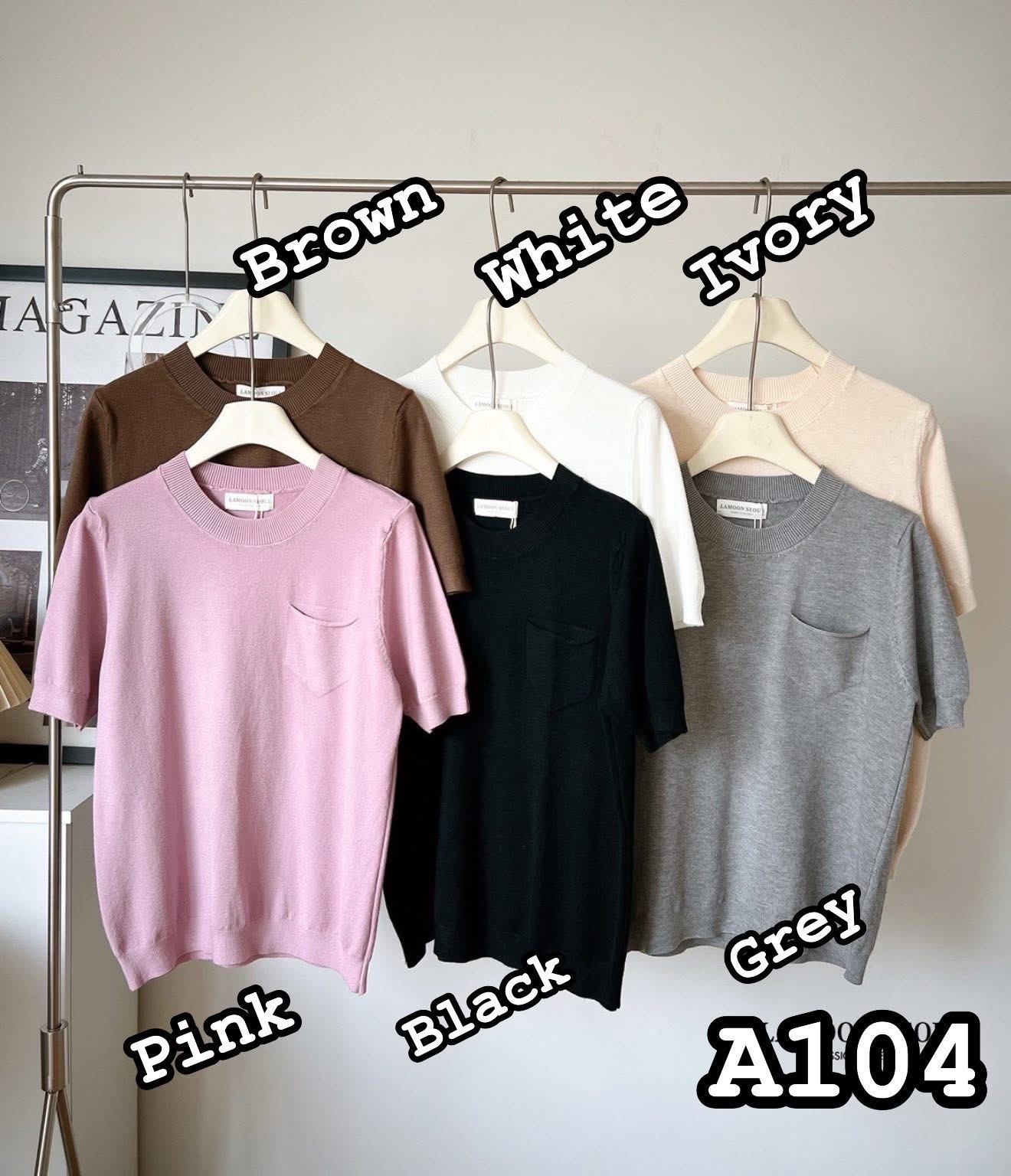 A104  🍂🧡 Soft Wool Pocket Knit – Korean Style 🧡🍂