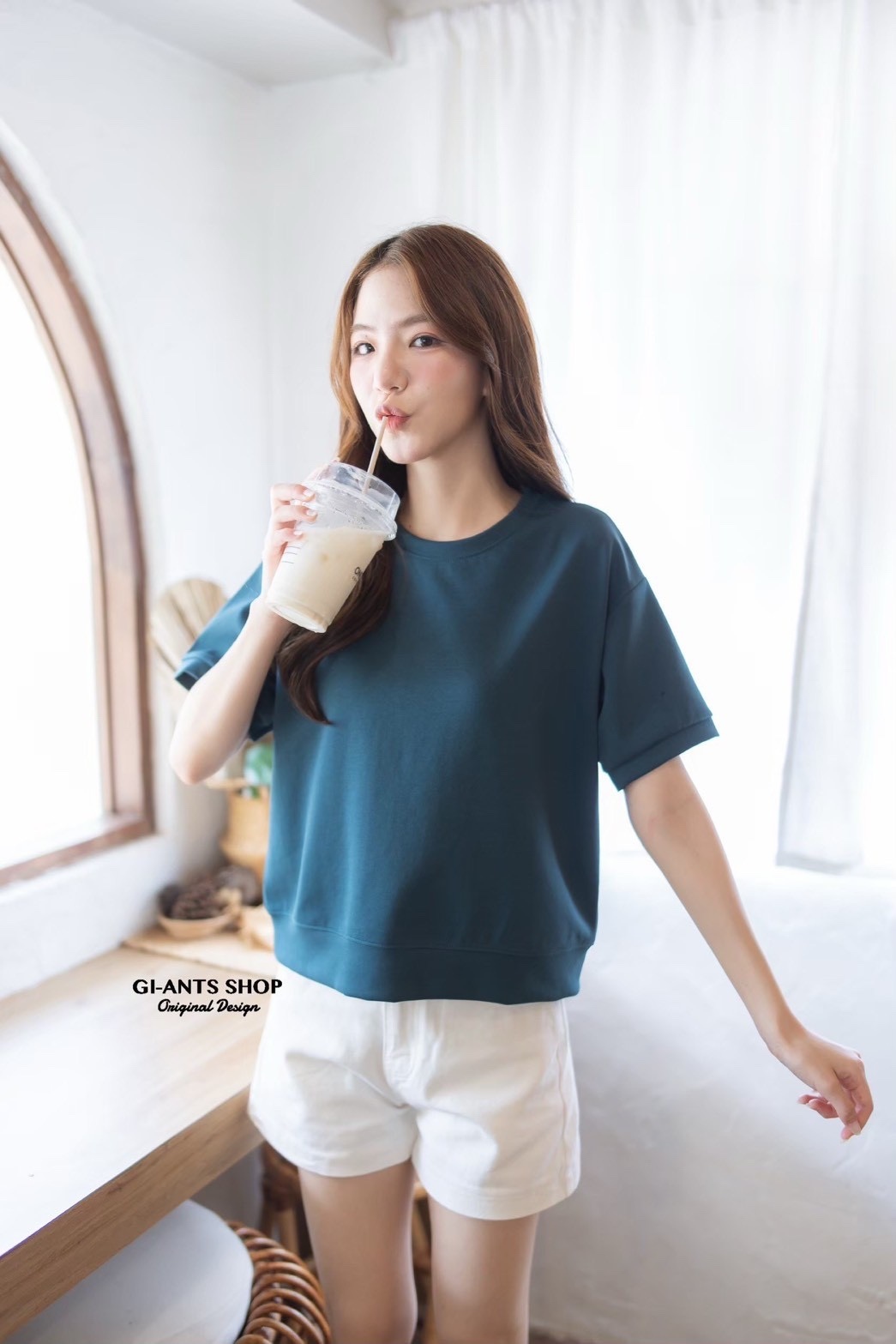 A112 Round-Neck T-Shirt with Doll Sleeves