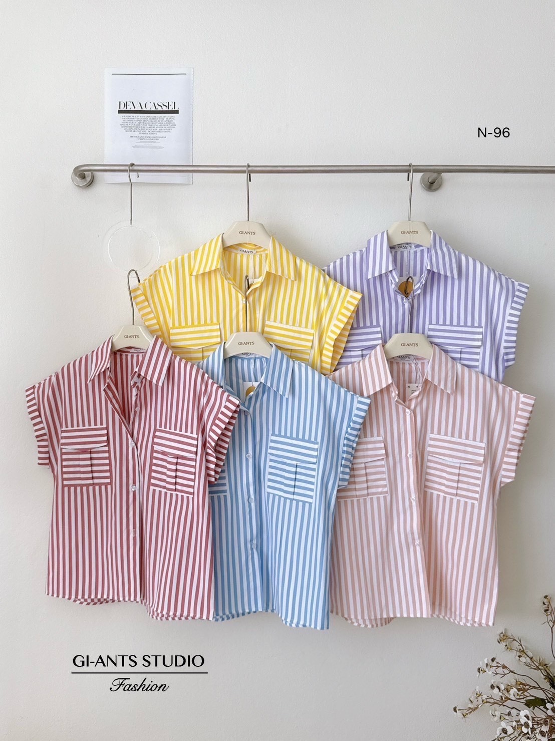 A10 Stripe Women’s Double-Sleeved Blouse | Korean-Inspired Design 🇰🇷