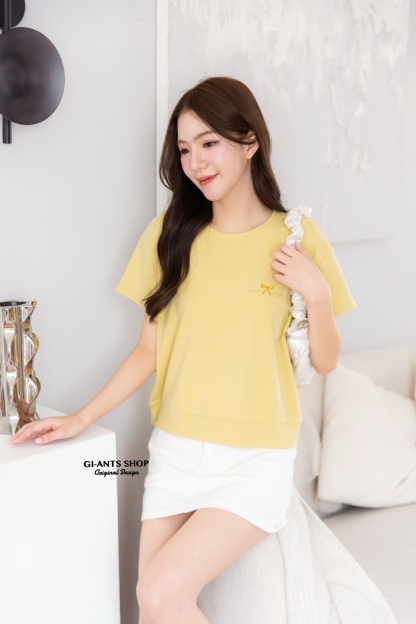 A95 Tony bow cotton Tshirt