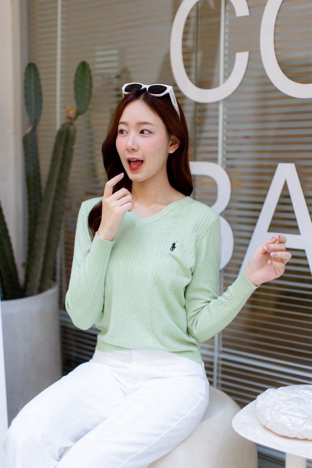 A20 POLO long sleeves knit top