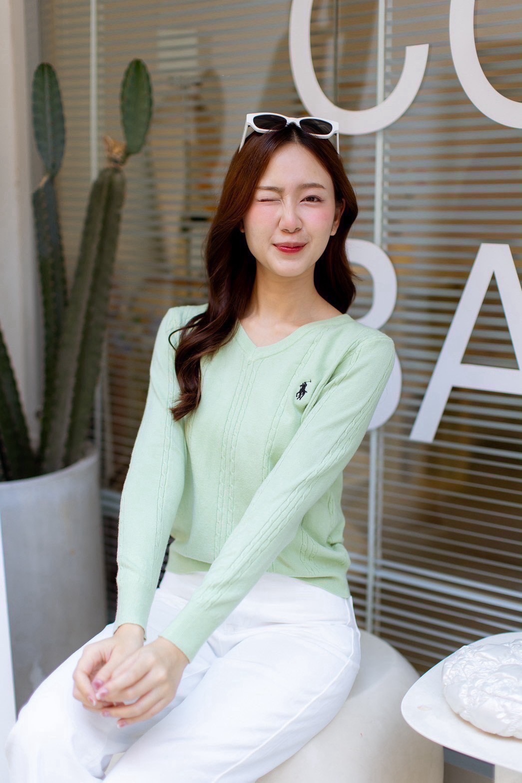 A20 POLO long sleeves knit top