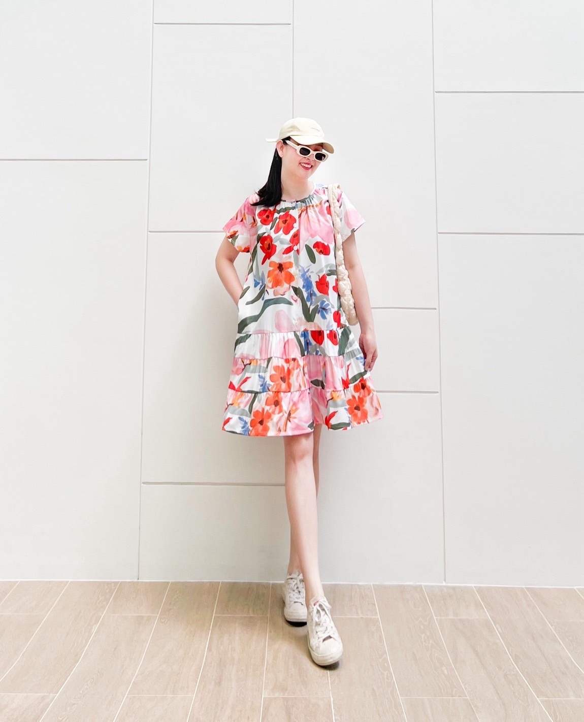 A21 ^^ Red Floral PA Dress 