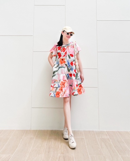 A21 ^^ Red Floral PA Dress 