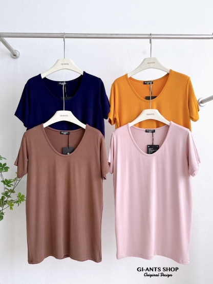 A15 Simple round rayon top