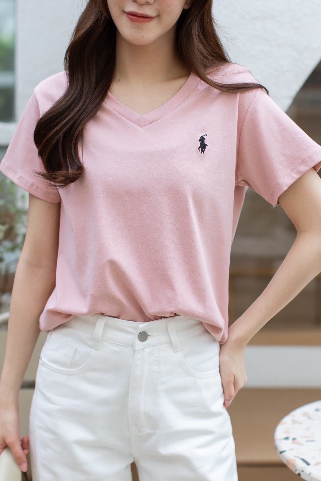 A12 Vneck POLO Tshirt – Embroidered Detail