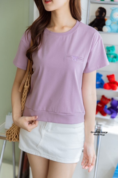 A95 Tony bow cotton Tshirt