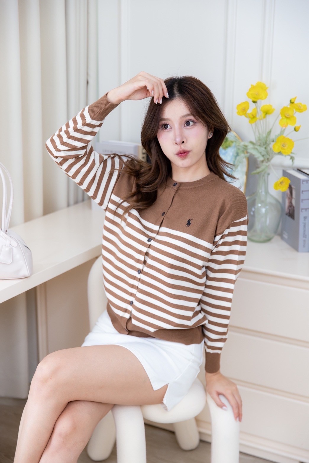 A9 Polo Stripe Cardiagn