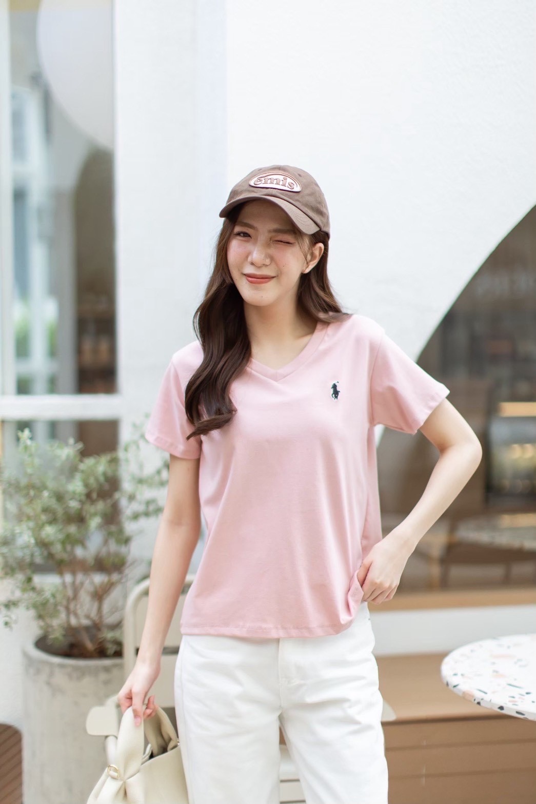 A12 Vneck POLO Tshirt – Embroidered Detail