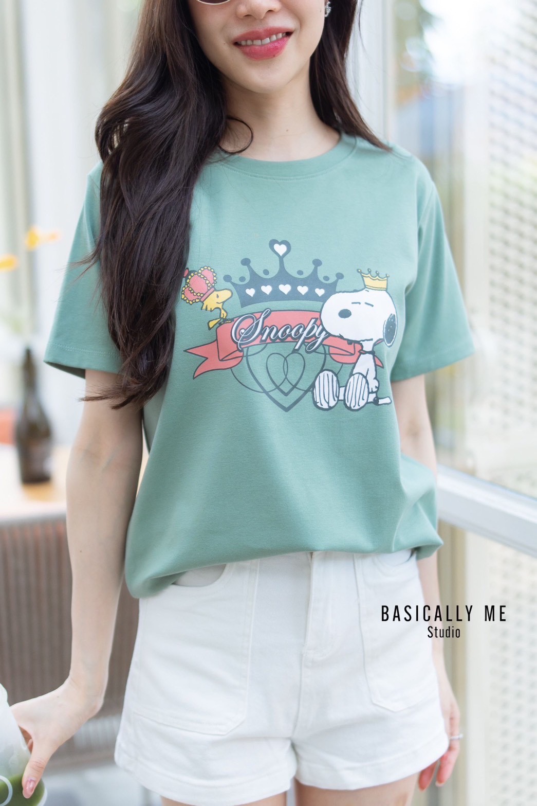 👑 A5 Short-Sleeved Round Neck – Snoopy the Crown 👑