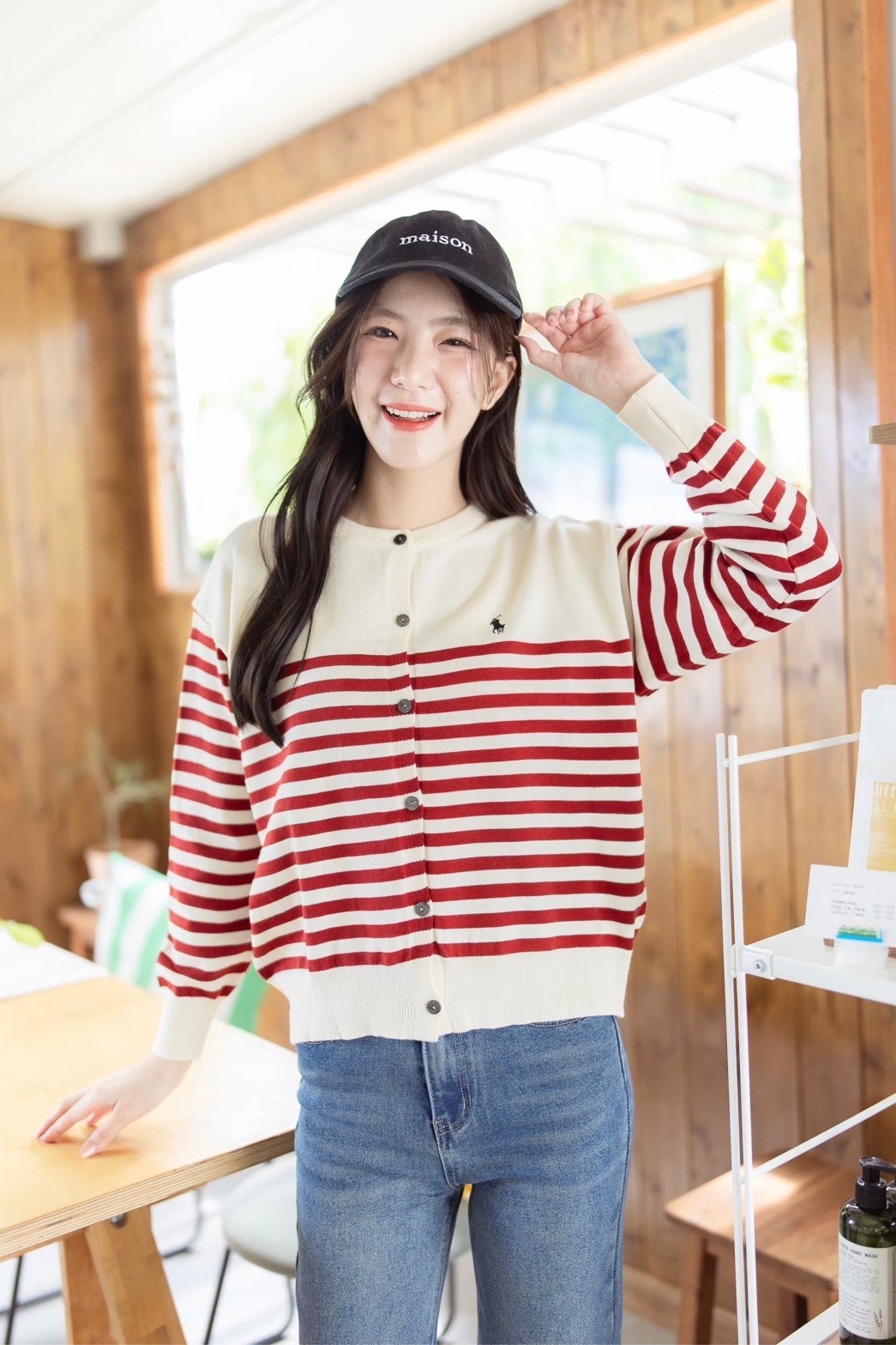 A9 Polo Stripe Cardiagn