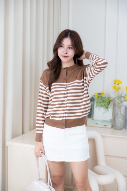 A9 Polo Stripe Cardiagn