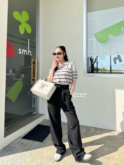 A119 Collared knitted shirt, Cupid embroidery