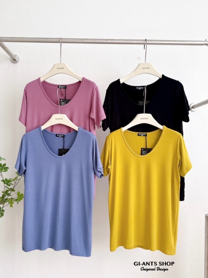 A15 Simple round rayon top