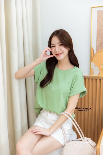 A108 📢📢 Round neck Tshirt with big double sleeves