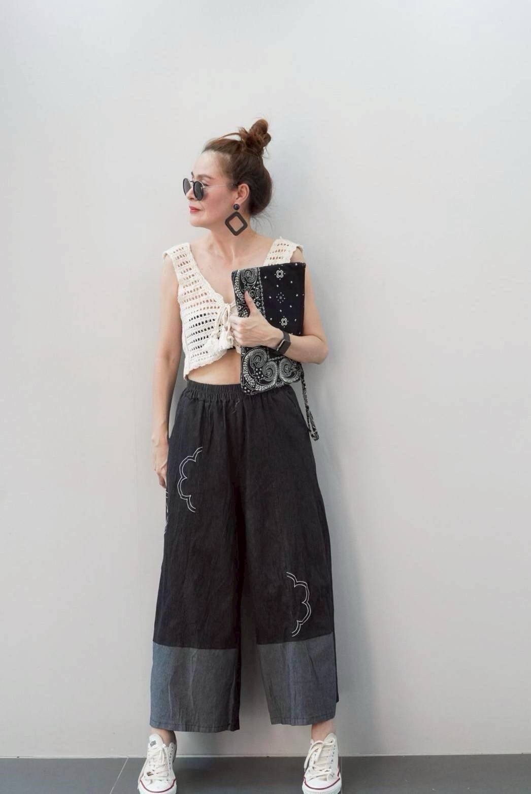 A54  Cloud  denim culottes