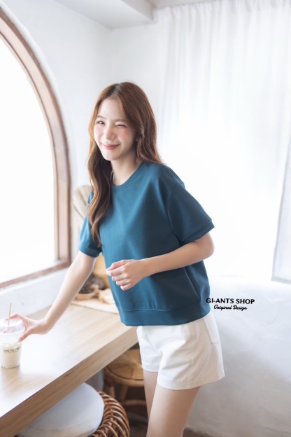 A112 Round-Neck T-Shirt with Doll Sleeves