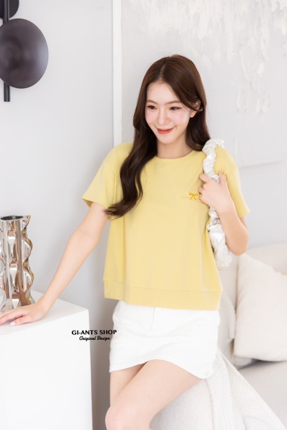 A95 Tony bow cotton Tshirt