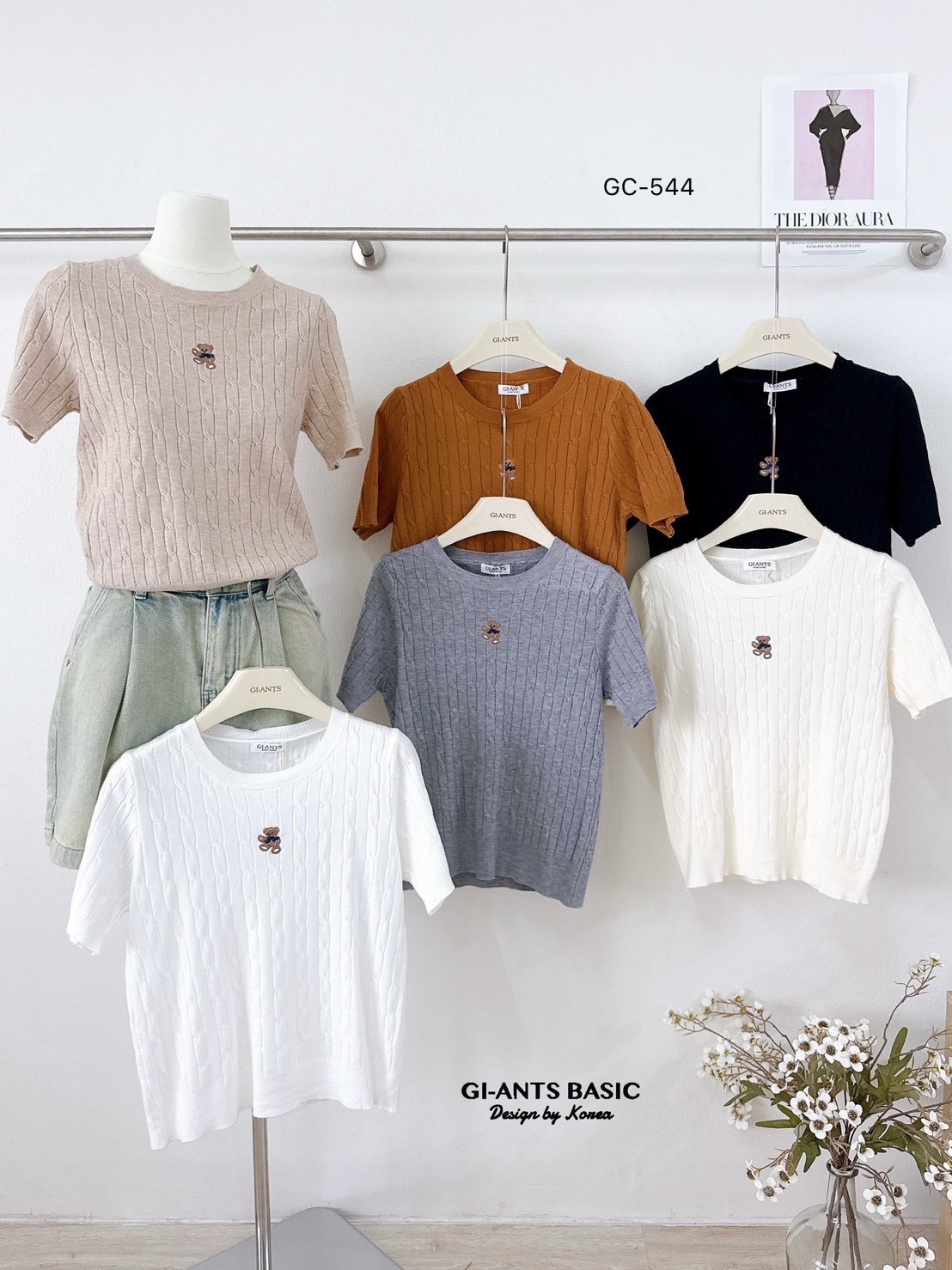 Silk Shirt with Bear Embroidery – Korean Party Style