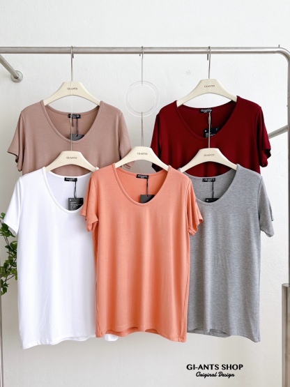 A15 Simple round rayon top