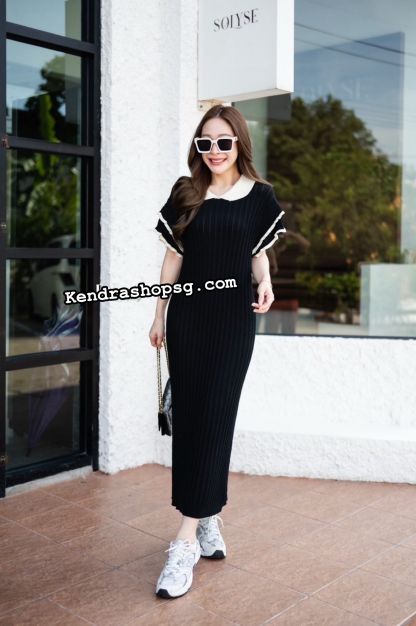 A29 Lotus collar knit Dress