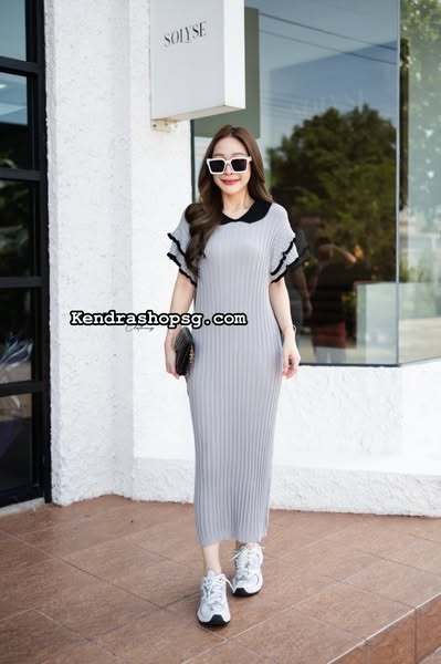 A29 Lotus collar knit Dress