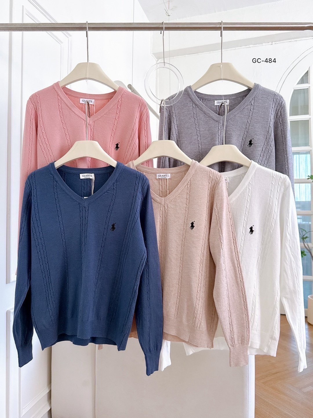 A20 POLO long sleeves knit top