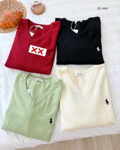A20 POLO long sleeves knit top