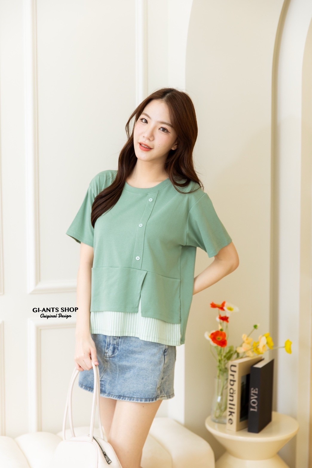 A106 📢 Striped Fusion Tee – Cool & Comfy 📢