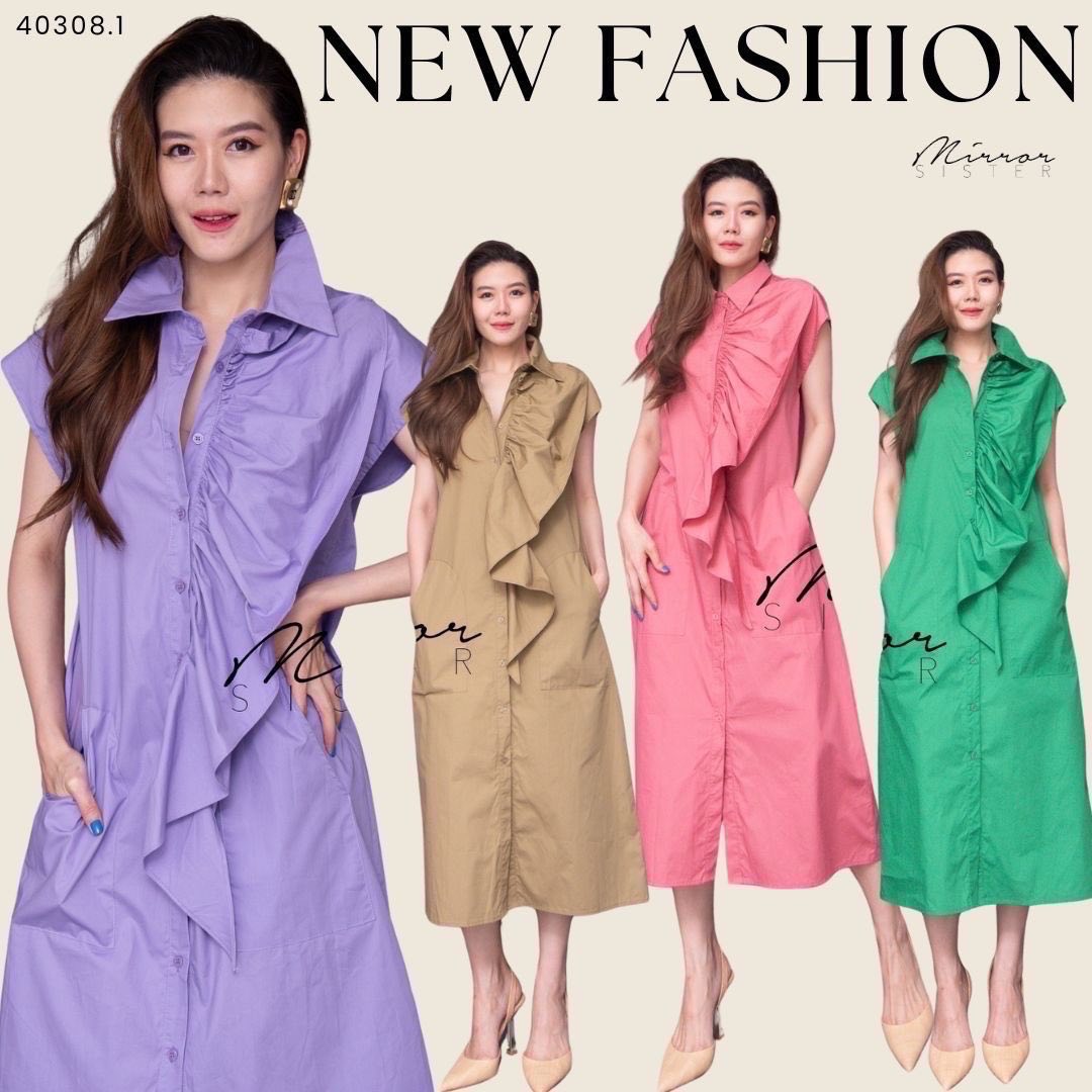 A80 ••MiRRoRSiSTER's YuZu FRiLLed SHiRT DReSS••