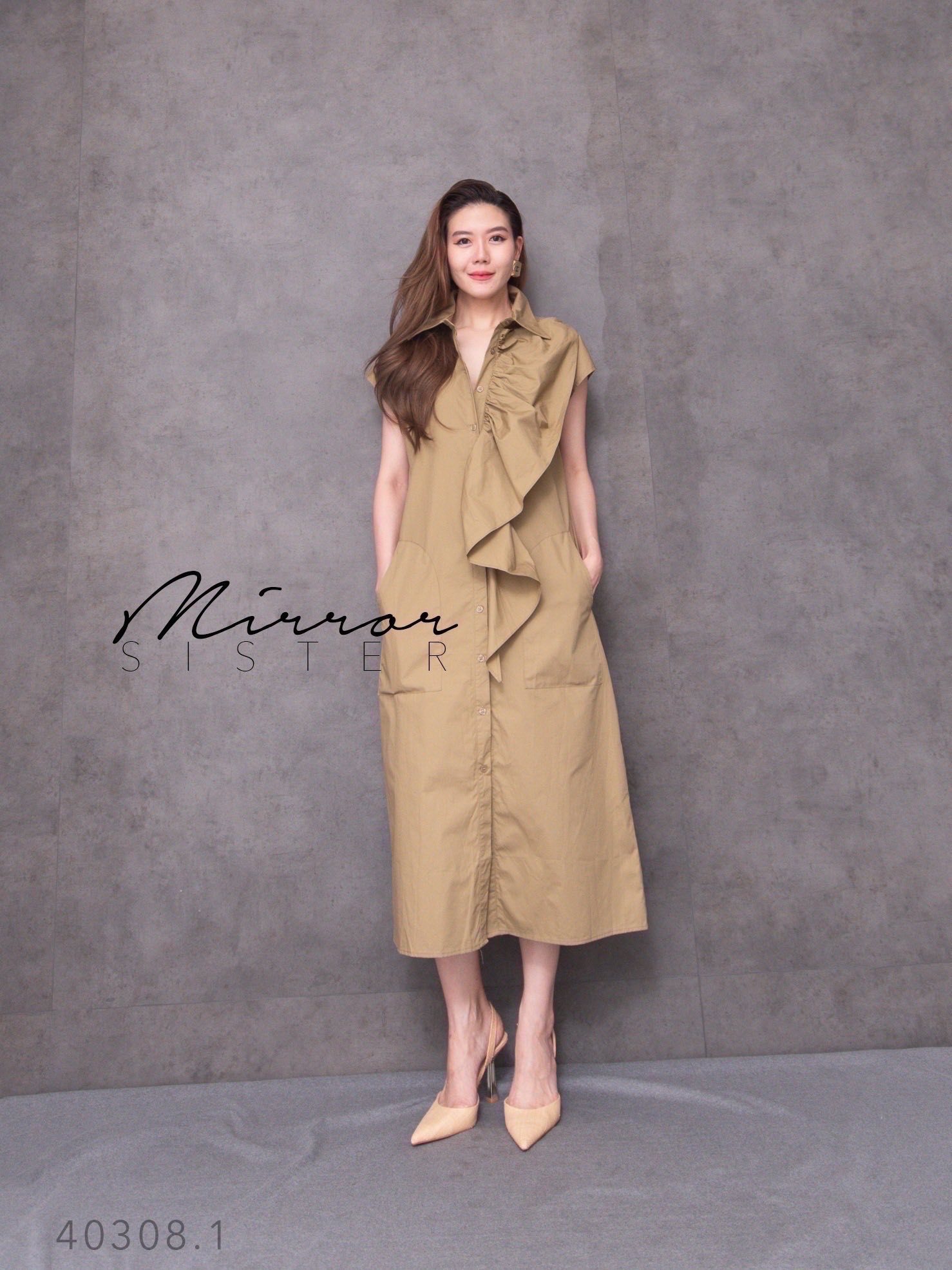 A80 ••MiRRoRSiSTER's YuZu FRiLLed SHiRT DReSS••