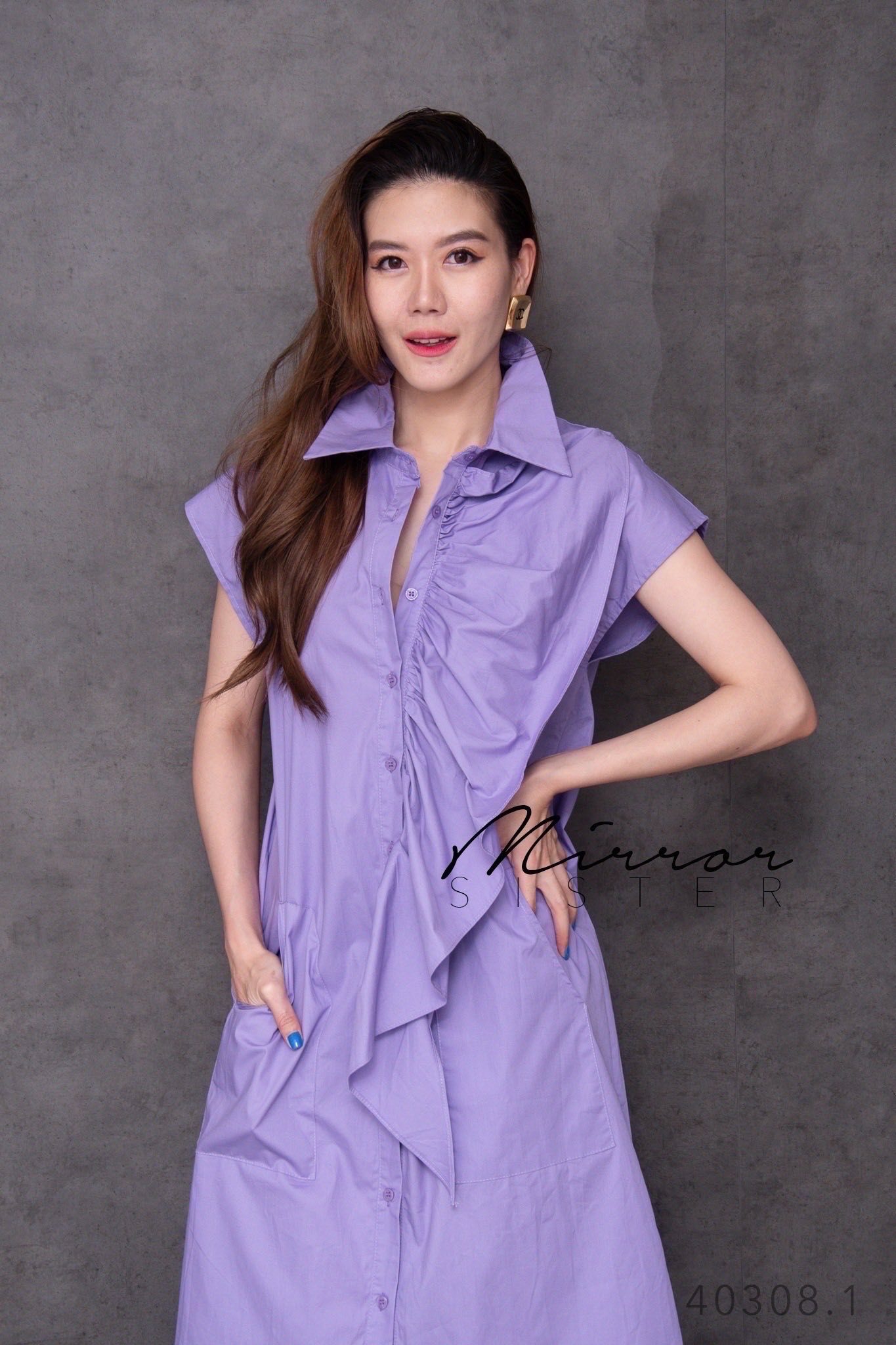A80 ••MiRRoRSiSTER's YuZu FRiLLed SHiRT DReSS••