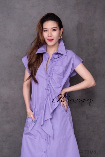 A80 ••MiRRoRSiSTER's YuZu FRiLLed SHiRT DReSS••