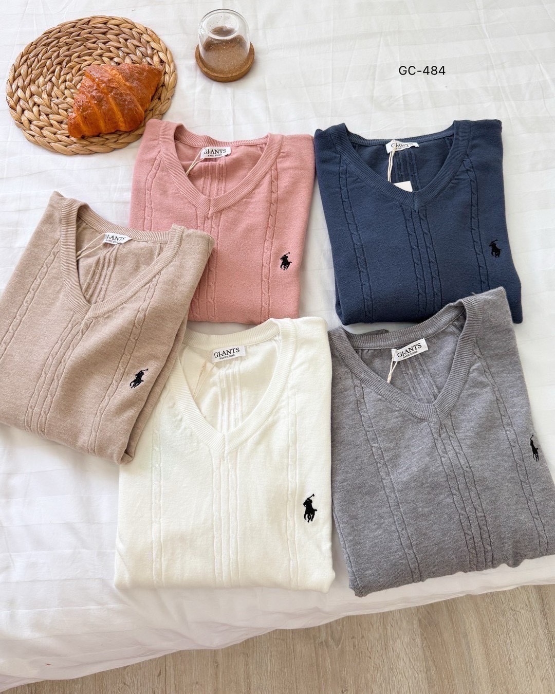 A20 POLO long sleeves knit top