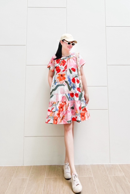 A21 ^^ Red Floral PA Dress 