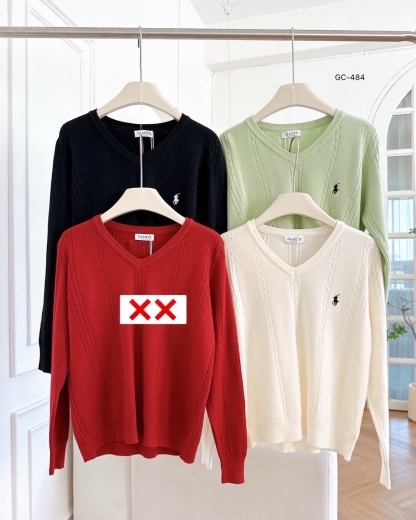 A20 POLO long sleeves knit top