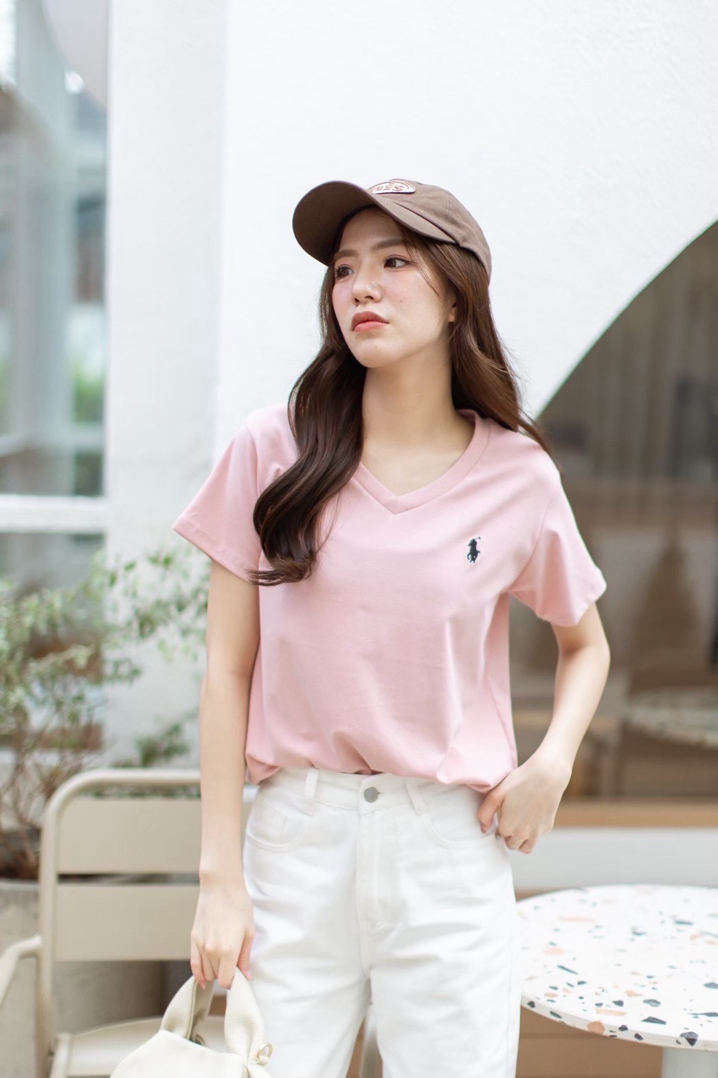 A12 Vneck POLO Tshirt – Embroidered Detail