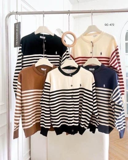 A9 Polo Stripe Cardiagn