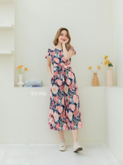 A52 Comfy & Cute  flowery Jumpsuit PA