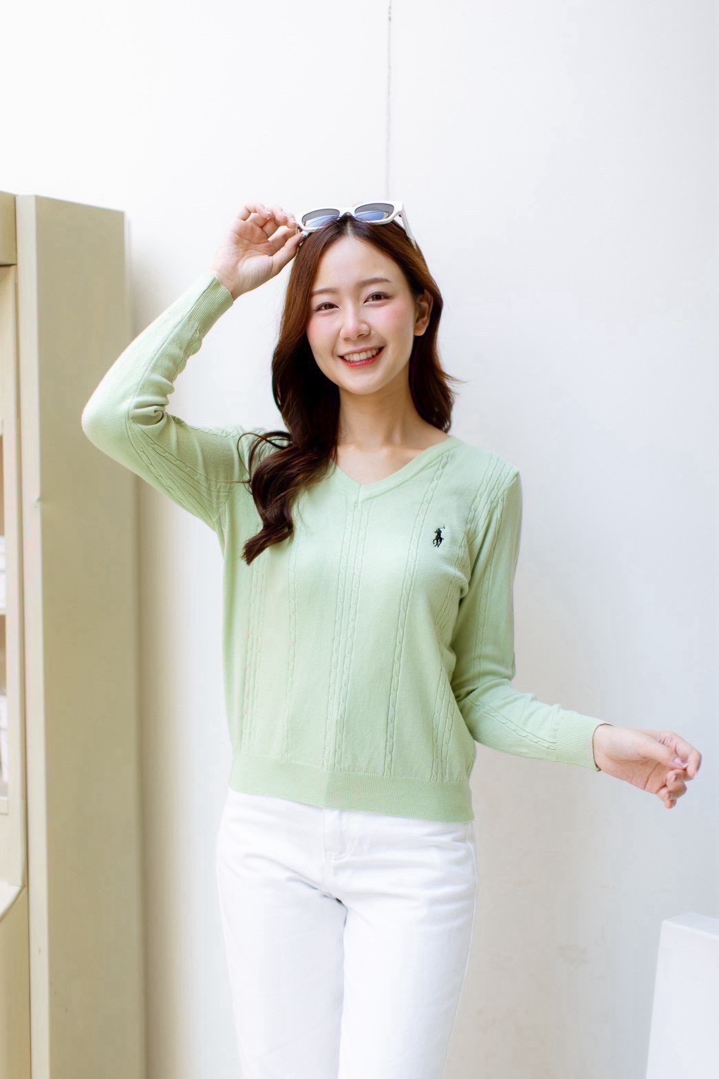 A20 POLO long sleeves knit top